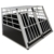 Juskys Alu Hundetransportbox XL - 96 × 91 × 70 cm – Auto Hundebox robust & pflegeleicht – 2 Gittertüren verschließbar - Reisebox für Hunde - 1