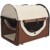 Pawhut Hundebox Faltbare Hundetransportbox Transportbox für Tier 2 Farben 5 Größen (XXL (97x71x76 cm), kaffeebraun-Creme), L97 x B71 x H76 cm - 1